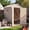Light brown, variant on 6x4 ft Outdoor Resin Storage Shed with Floor, Plastic Outdoor Sheds with Lockable Door & Window, Garden Shed for Backyard Patio Lawn Mower Bike Tool Storage