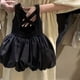 thumbnail image 1 of Vestido sin mangas y espalda descubierta negro para niñas, falda con capullos de flores para niñas pequeñas, falda de princesa con chaleco de verano, 1 of 5