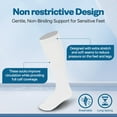 thumbnail image 2 of Diabetic Socks for Men and Women Over the Calf Knee High Cotton Socks Loose Fit 4 Pairs, 2 of 7