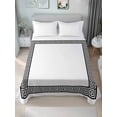 thumbnail image 4 of Black Geometric Flat Sheets Only Queen Size, Soft Breathable Bed Top Sheets for Mattress, Modern Key Greek Design Abstract Art Luxury Bedding Flat Sheets for Home Hotel Bedroom Bed Protection, 4 of 9