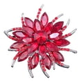 thumbnail image 2 of AYYUFE 3PCS Wedding Bridal Large Flower Shiny Rhinestone Lady Scarf Brooch Pin Jewelry Decor, 2 of 8