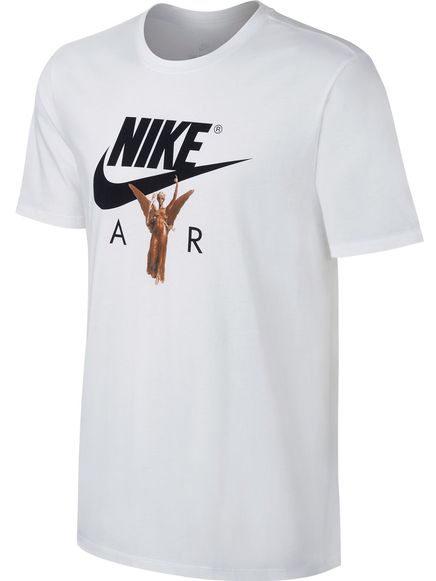 Nike Air Sportswear Swoosh Logo Men's Short Sleeve T-Shirt White/Black ...