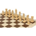 thumbnail image 4 of Professional Deluxe Carry-All Plastic Chess Set Black & Camel Pieces with Vinyl Roll-up Board & Bag - Brown, 4 of 7