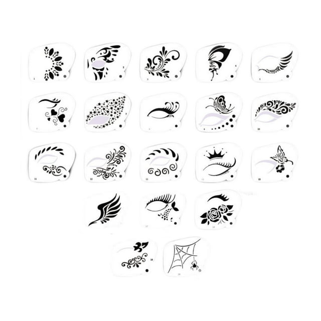 Plantillas de caras de carnaval Yuyangstore pintura FACIAL 20 piezas media cara