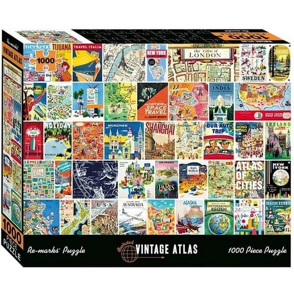 1000-Piece Puzzle: Vintage Atlas