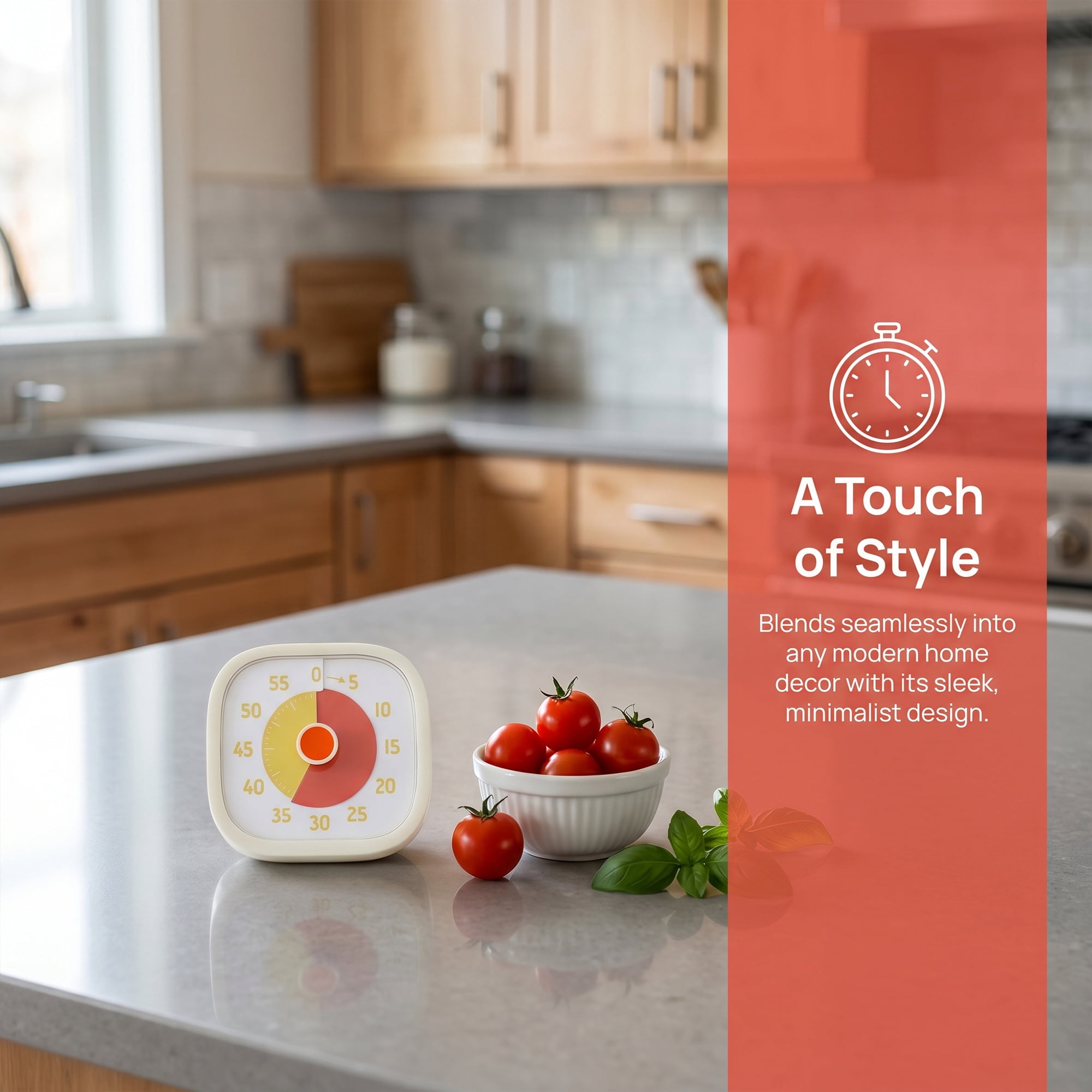 Unique Bargains 60 Minute Kitchen Digital Visual Timer with Loud Alarm Yellow