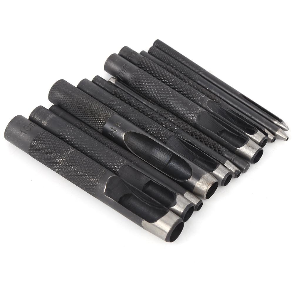Mgaxyff 12PCS Leather Hole Punch Cutter Leather Tools For Leather