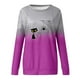 thumbnail image 1 of Sudadera de cuello redondo de Color degradado con estampado de araña y gato divertido de Halloween para mujer, Top de manga larga Fridja fjkfkj711, 1 of 4