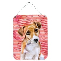 Jack Russell Terrier 2 Love Wall or Door Hanging Prints Red