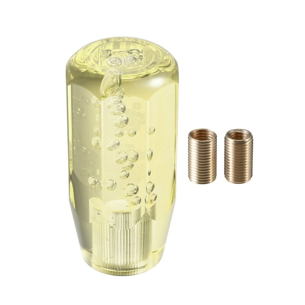 Engranaje Cambios Perilla Palanca, 10cm Universal para Auto Duradero Acrílico Amarillo