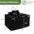 thumbnail image 6 of 41.5" Boneless Chair, Black Corduroy Cloud Single Sofa with Cup Holders and Storage Pockets, Chaise Lounge Chair for Living Room, No Assembly Required, 6 of 12