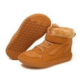 thumbnail image 6 of REDARER Kids Winter Snow Boots - Waterproof -Lined Thick Sole Non- Solid Color Sporty Booties for All-Day Warmth,Color:Khaki,Size:10-10.5 Years, 6 of 9