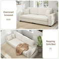 thumbnail image 4 of Marrber 79” Oversized Plush Corduroy Loveseat Cloud Sofa, Comfy Extra Deep Seat with Two Pillows and Wide Armrests for Living Room, Apartment, Sturdy, Beige, 4 of 8