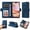 Blue, variant on ELEHOLD For iPhone 16 Leather Wallet Phone Case, Embossed Diamond Folio Flip Cover, Card Holder Cash Slot, Stand Support, Wrist Strap Lanyard -Coffee