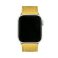 thumbnail image 6 of Bandini Band for Apple Watch Leather Band 45mm 44mm 42mm 41mm 40mm 38mm 49mm & Ultra for Men, Padded iWatch Band for Apple Watch Series 7 9 8 6 5 4 3 2 1 SE - Yellow / Silver, 6 of 8