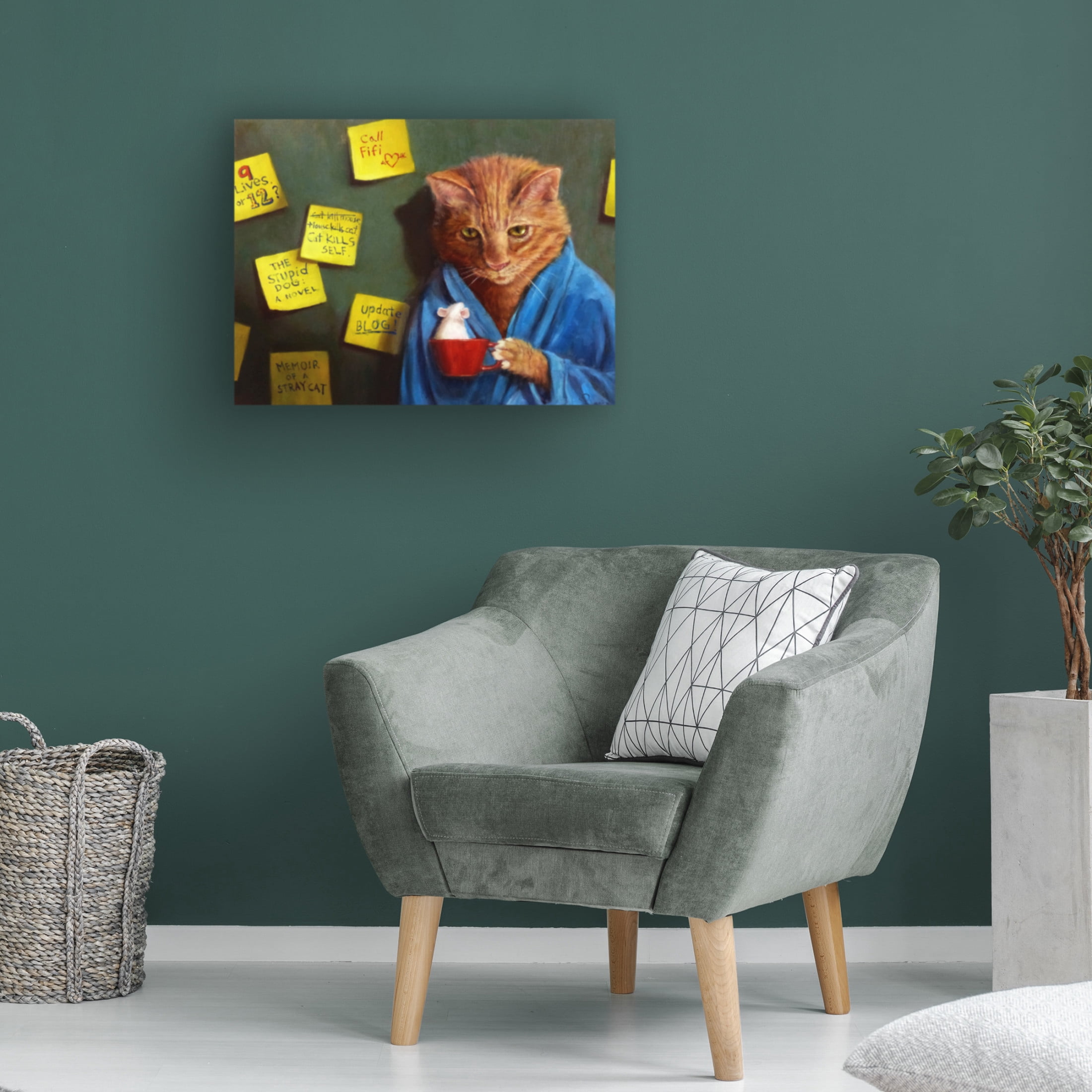 Canvas Wall Art - Lucia Heffernan 'Writers Block' Wall Art for Living Room, Bedroom, or Office Décor by Trademark Fine Art - 19 x 14 Inches