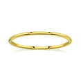 thumbnail image 3 of 10k Dainty Yellow White or Rose Gold 1mm Thin Plain Band, 3 of 4