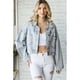 thumbnail image 5 of Chaqueta vaquera con agujeros para mujer, abrigo con empalme de diamantes de imitación y borlas, ropa de calle de manga larga, Tops cortos de moda coreana para primavera y otoño 2023 Cl, 5 of 5
