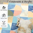 thumbnail image 2 of Cydiria Modern Geometric Circles Milk Velvet Area Rug, 5' x 8', Blue, 2 of 7