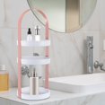 thumbnail image 6 of Desk Cosmetics Stand Makeup Layer Buffet Serving Tray Snack Fruit Cupcake Stand Vanity Trays Spice Rack Organizer for Kitchen Home Pink, 6 of 8