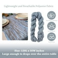 thumbnail image 2 of Wrapables 10Ft Bohemian Cheesecloth Gauze Table Runner for Rustic Weddings, Parties, Home Decor, 1pc Dusty Blue, 2 of 6