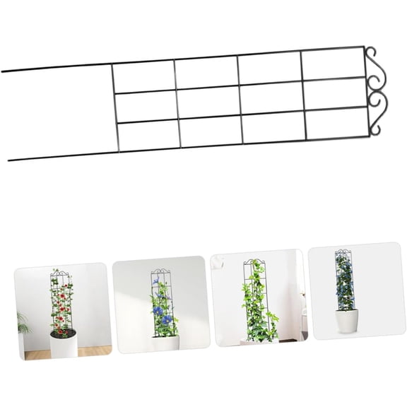 Lssam Garden Trellis, Rustproof Metal Climbing Plant Support, Outdoor Indoor Use for Potted Plants, 19.6 Inch Vine Obelisk Structure, 1 Pack