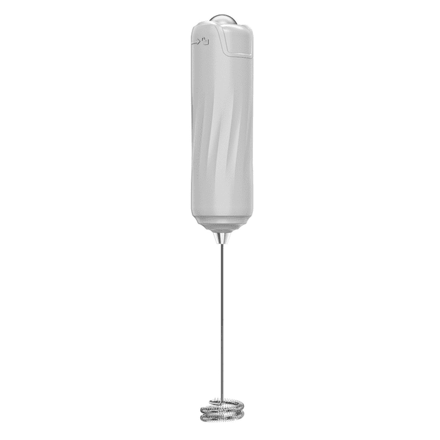 Milk Frother Wand Drink Mixer Handheld Frother Electric Whisk, Mini Blender and Electric Mixer Coffee Frother White