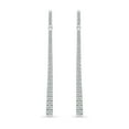 thumbnail image 2 of DGOLD Boucles d'Oreilles Pendantes en Or Blanc 10kt Diamant Rond pour Femmes (1/2 cttw), 2 of 4