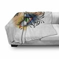 thumbnail image 3 of Eye Soft Flannel Fleece Throw Blanket, Fantasy Woman's Eye Make up Butterfly Wing Vibrant Colors Eyelashes Female Looking, Cozy Plush for Indoor and Outdoor Use, 50" x 60", Multicolor, by Ambesonne, 3 of 6