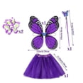 thumbnail image 3 of Butterfly Fairy Porch Goose Outfit 4 Color Options For 19-23 Inch Lawn Geese Spring And Summer Tutu Set With Wings Wand And Flower Headband For Yard Decor, 3 of 9