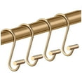 thumbnail image 1 of Shower Curtain Hooks Rings,Brass Decorative Shower Curtain Rings for Bathroom Shower Rod,Shower Hooks Hangers T Shaped, 1 of 5