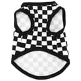 thumbnail image 4 of Camiseta Sin Mangas Para Mascotas, De Algodón Firme, Cerrada, Elegante, Cómoda, Sin Mangas, Para Cerditos ANGGREK Patrón de cuadros en blanco y negro M, 4 of 8