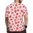 thumbnail image 2 of Wukai Strawberry Print Men's Short-Sleeved Mesh T-Shirt,Quick-Dry Short Sleeve Workout T-Shirt-, 2 of 8