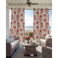thumbnail image 3 of Red Floral Black Out Curtains 63 Inch Long, Room Darkening Draperies Curtains Panels, Valentine's Day Roses Flowers Vintage Beige Thermal Insulated Curtain for Bedroom Living Room 52"x63" 2 Panels, 3 of 8