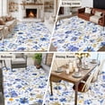 thumbnail image 6 of Area Rug 60×96in, Spring Watercolor Wild Flower Floor Carpet Living Room Rug, Pastoral Floral Plant on White Non-Slip Welcome Mat Indoor Rugs for Bedroom Dining Room, 6 of 9