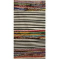thumbnail image 1 of homeroots home decor 396053 2’ x 3’ Multicolored Striped Chindi Scatter Rug, 1 of 1