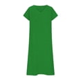 thumbnail image 2 of Mujeres Vestido Casual Manga Corta Cuello en V con Detalle de Cierre para el Uso en el Hogar, Cómoda Mezcla de Poliéster Spandex Señoras Vestir Ropa, 2 of 6