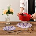 thumbnail image 7 of Lively Lavender Pot Holders Set Trivets Hot Pads Cotton Mats for Cooking, 7 of 7