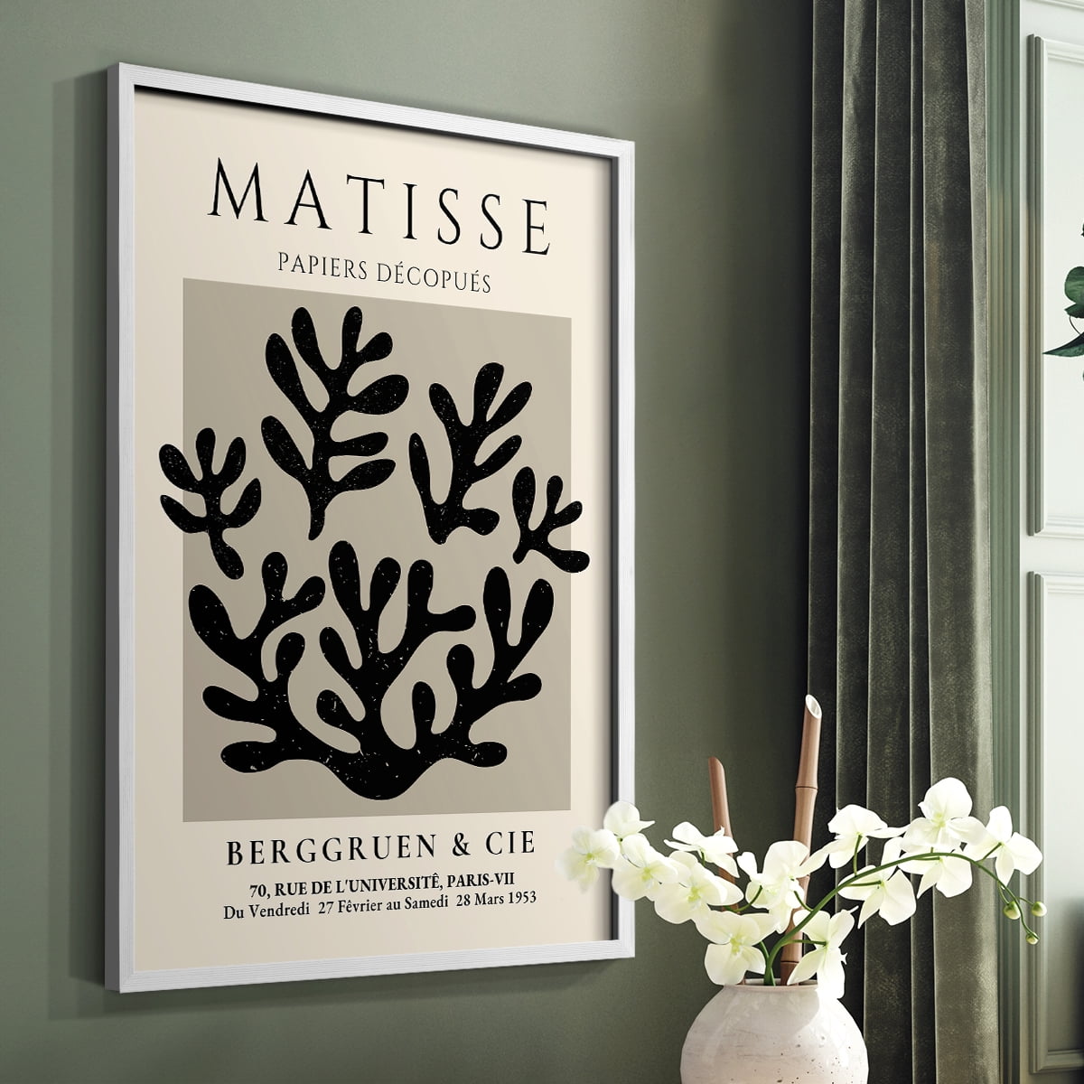 Matisse CLV Framed Print in White Solid Wood 11 x 14 Framed Print