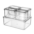 thumbnail image 2 of GUOOL Clear Food Storage Box Fresh Keeping Rectangular Clamshell Refrigerator Storage Set C, 2 of 9