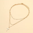 thumbnail image 5 of Blaniy Layered Necklaces for Women Dainty Gold Necklace Pearl Cross Necklace Choker Trendy Jewelry Gifts for Her, 5 of 6