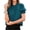 Peacock Blue, variant on Womens Summer Tops Trendy Mock Neck Puff Sleeve Blouse Dressy Casual Business Western Shirts Spring Clothes
