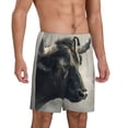 thumbnail image 2 of Sikiie Mystical Bull in Fog Mens Pajama Shorts, Lounge Pant, Men's shorts，Sleep Pj Shorts for Men-4X-Large, 2 of 6