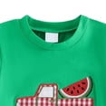 thumbnail image 5 of Gubotare Little Boys Clothing Set Baby Boy Clothes Toddler Boy Summer Outfits Short Sleeve Patchwork Top and Shorts Set 2 Piece 3 6 9 12 18 24 Months 2T 3T 4T 5T,Green, 5 of 5