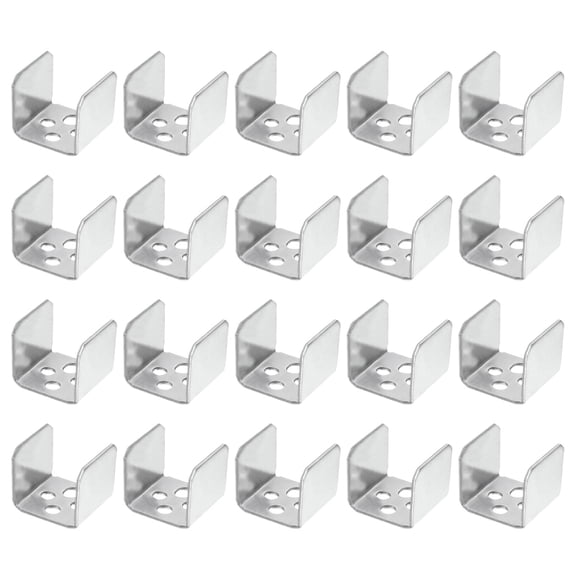 20pcs U Bracket for 1.1" Panels, 27x28x24mm Metal U Shaped Fasteners Brackets