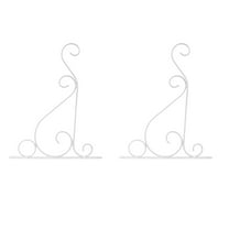 WORGEOUS 2 Pcs Hanging Plant Outdoor Basket Flower Pots Hangers White