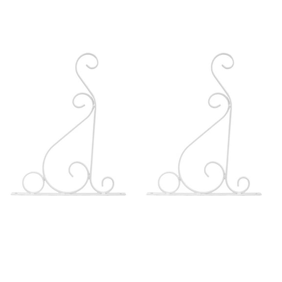 WORGEOUS 2 Pcs Hanging Plant Outdoor Basket Flower Pots Hangers White