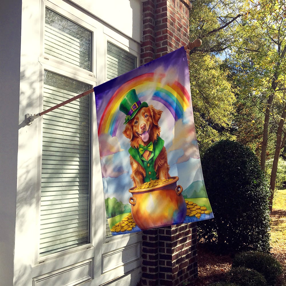 Nova Scotia Duck Tolling Retriever St Patrick's Day House Flag 28 in x 40 in