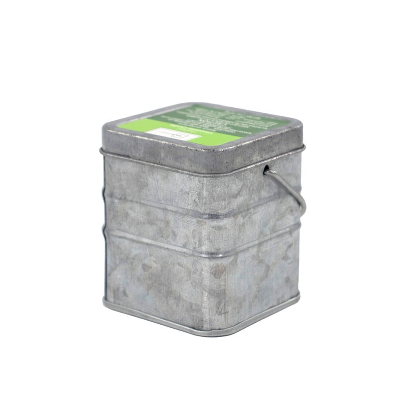Mainstays Outdoor Citronella Candle, 2 oz Mini Metal Bucket, Single Wick, Up to 11 Hours Burn Time