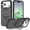 Black, variant on Magnetic for iPhone 17 Pro Case [Compatible with Mag-safe] with Stand, [Military Grade Drop Protection] Shockproof Translucent Back Slim Protective